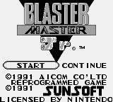 Blaster Master Jr. Title Screen